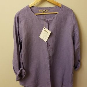 Beautiful purple womens flax top